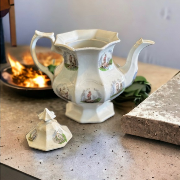 Historical Staffordshire Arms of States Ironstone Coffee/Tea Pot - Picture 5 of 14